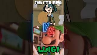 Gwen Total Drama vs Luigi  battle #shorts