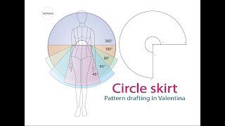 Circle skirt in ValentinaSeamly2D for any kind of a flared skirt #tutorial