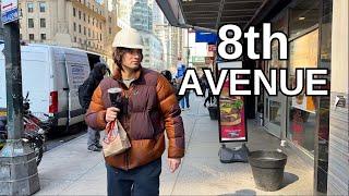 NEW YORK CITY Walking Tour 4K - 8th AVENUE