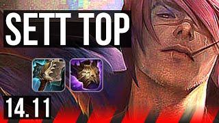 SETT vs PANTHEON TOP  7 solo kills Dominating  NA Master  14.11