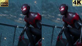 Marvel’s Spider-Man Miles Morales - Graphic Comparison 4K vs 1080p Gameplay Demo  PS5