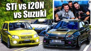 Ανάβαση με STI vs i20N vs Suzuki στο Assetto Corsa