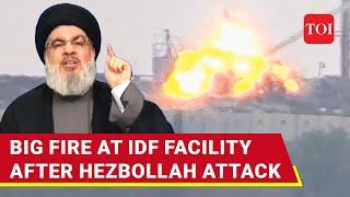 Hezbollah Drops Bomb On Israeli Army Facility Video Shows Dramatic Explosion