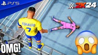 WWE 2K24 - Team Messi vs. Team Ronaldo - War Games Match  PS5™ 4K60