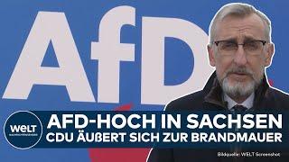 SACHSEN AfD in Wahl-Umfrage bei 37 Prozent Quo vadis CDU? Partei äußert sich zur  Brandmauer