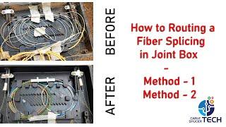 How to Routing a Fiber Core in Joint Box - Easy Methods  Optical Fiber Cable Splicing Techniques 