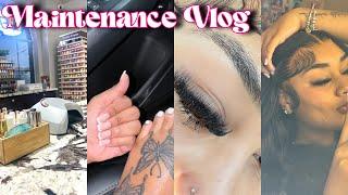 Maintenance Vlog   eyebrows nails hair lashes etc.