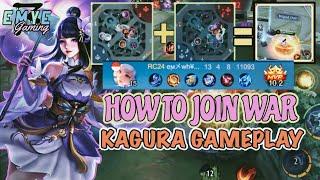 HOW TO ROTATION AND JOIN WAR KAGURA  KAGURA GAMEPLAY  MLBB