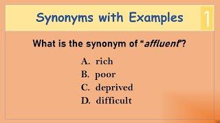 English Vocabulary Practice Test  Synonyms with Examples 1  Test Your English Vocabulary Skills