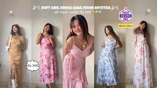 Soft Girl Dress Haul Myntra ️  Myntra EORS sale 50 to 90% Off 