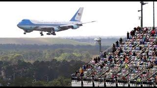WHAT AN ENTRANCE President Trump does a flyover DAYTONA 500