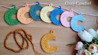 كروشيه  زينة رمضان علي شكل هلال #ozzy_crochet