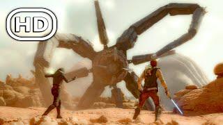 Merrin And Cal VS Giant Machine Flying Powers Scene Star Wars Jedi Survivor 4K 60FPS 2023