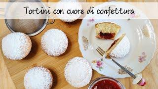 TORTINI CON CUORE DI CONFETTURA  Facili soffici e profumati 