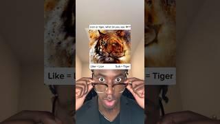 Do you see a LION or TIGER?? #shorts #thoughts #foryoupage #xyzcba #viral