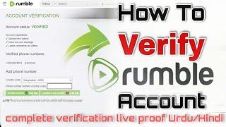 How to Rumble Account Verification in India & Any Country 2022 Rumble Account Verification problem