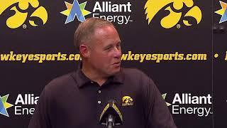 Iowa Football Post Game Press Conference - 83124