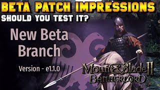 Beta Branch Patch 1.1.0 Recap for Mount & Blade 2 Bannerlord