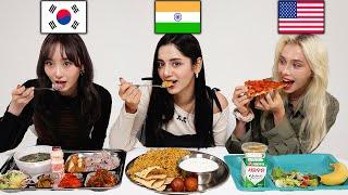 INDIA VS KOREA VS AMERICA People Try Each Others School Lunch Swap School Lunch  FT. XIN