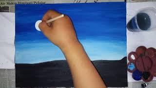 #lukis #lukisan #acrylic #painting       Acrylic painting  melukis langit malam dengan cat acrylic