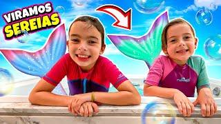 Duas sereias na nossa banheira  Jéssica Godar Laurinha E Helena E Gabriel