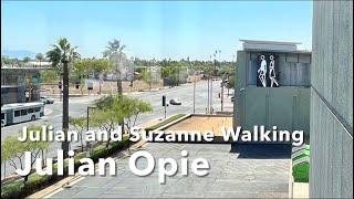 Art  Julian Opie Digital art Julian and Suzanne Walking animation simulator modern art repetition