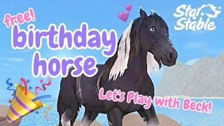 FREE BIRTHDAY HORSE Star Stable Lets Play with BECK