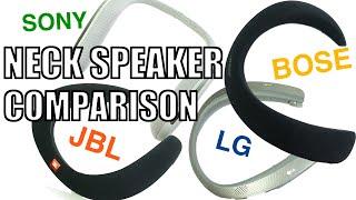 Ultimate Neck Speaker Comparison   Bose vs JBL vs Sony vs LG