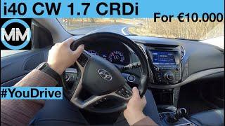 Hyundai i40 CW 1.7 CRDi 100 kW POV Test Drive + Acceleration 0-180 kmh