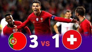 Portugal 3 × 1 Switzerland C.Ronaldo Scored Hat -trick UNL  2019 Extended Highlights & Goals HD