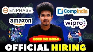 Wipro  Compindia  Enphase  Amazon Off Campus drive 2019 to 2024  IT Jobs for freshers  Tamil