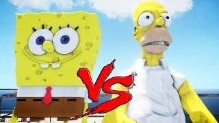 SPONGEBOB SQUAREPANTS VS HOMER SIMPSON - GREAT BATTLE