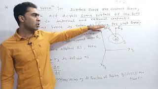 continuum Mechanics  Surface force  msc final maths lectures maths by naresh ji sir msc maths