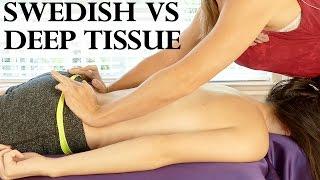 Swedish vs. Deep Tissue Massage Techniques for Back & Glutes Relaxing Tutorial ASMR Soft Spoken