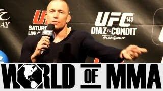 Georges St. Pierre GSP Thinks Nick Diaz Has Mental Problems