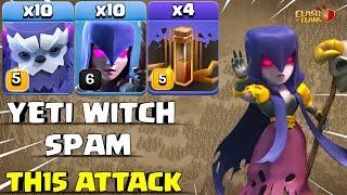 TH15 Yeti Witch Earthquake Attack Strategy 2024 Best TH15 Witch Army  Clash of Clans