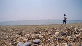 Studying on the beach on a sunny Sunday