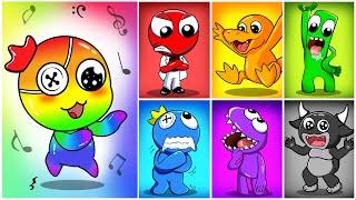 Finger Family Song  Kids songs with 2D Animation  Rainbow Friends - HahaSong