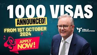 Australia to Offer 1000 Work and Holiday Visas to Indians Starting October 2024