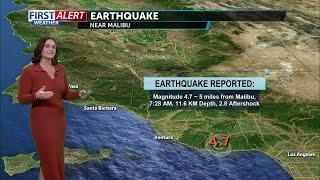 4.7 Magnitude Earthquake strikes near Malibu rattles parts of Ventura County