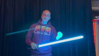 DUEL STAR Enhanced Blue Saber Pixel Blade for YODA at FX-SABERS 4K