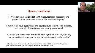 Constitutional Government and the COVID 19 Pandemic