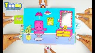 DIY HAIR SALON FOR DOLLS PAPER DOLLS CRAFTS HOW TO MAKE