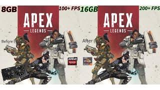 8GB vs 16GB vs 24GB of ram test in Apex legends