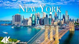 FLYING OVER NEW YORK 4K UHD - Relaxing Music With Beautiful Natural Landscape 4K Video Ultra HD