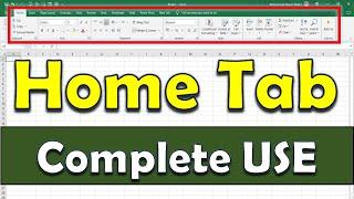how to use home tab in excel  home tab in excel  home tab functions  excel short course beginners