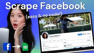 How to Scrape Facebook to Google Sheets in 1 Click  Easy No Code Scraper