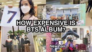 NEW HAIR + BTS ALBUM SHOPPING vlog HOW EXPENSIVE IS BTS ALBUM