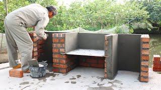 Design and construction of a home barbecue  DIY beautiful BBQ grill