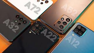 Every Samsung Galaxy A Series Phone Compared 2021 A02 A12 A22 A32 A52 A72